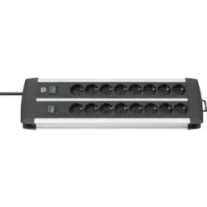Image of Brennenstuhl 1391000916 Power strip (+ switch) Black, Silver PG connector