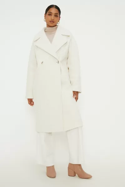 Image of Double Breasted Boucle Coat