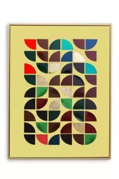 Image of Hand Finished 'Modern Opulence' Framed Print Abstract Wall Art - (W)62.5cm x (H)82.5cm x (D) 5cm