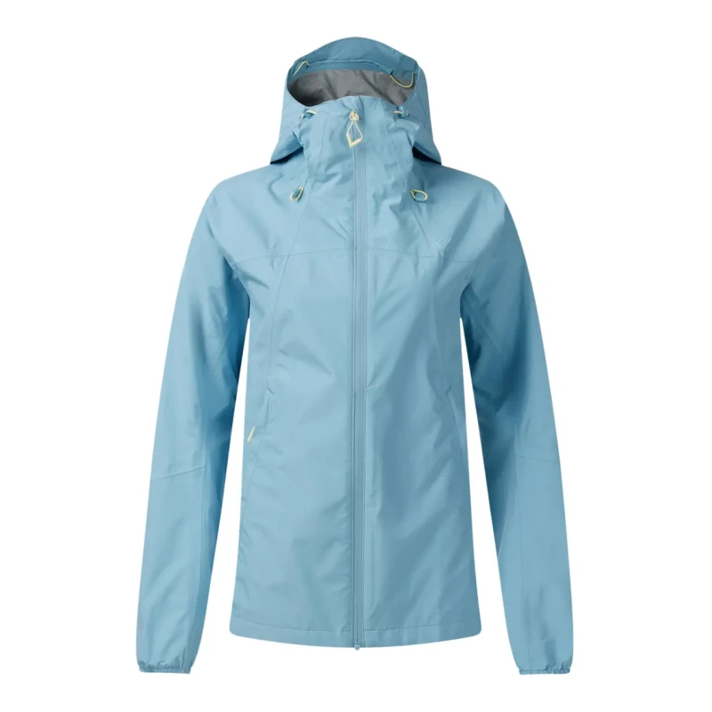 Image of Dare 2b Womens Torrek Breathe Easy Hooded Waterproof Jacket in Light Blue Size: 16 Light Blue Female 16