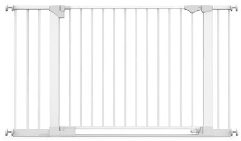 Image of Safetots Safestep Gate, White, 138Cm - 145Cm, Extra Low Walkthough, 81Cm Extra Wide Doorway, Extra Wide Baby Gate