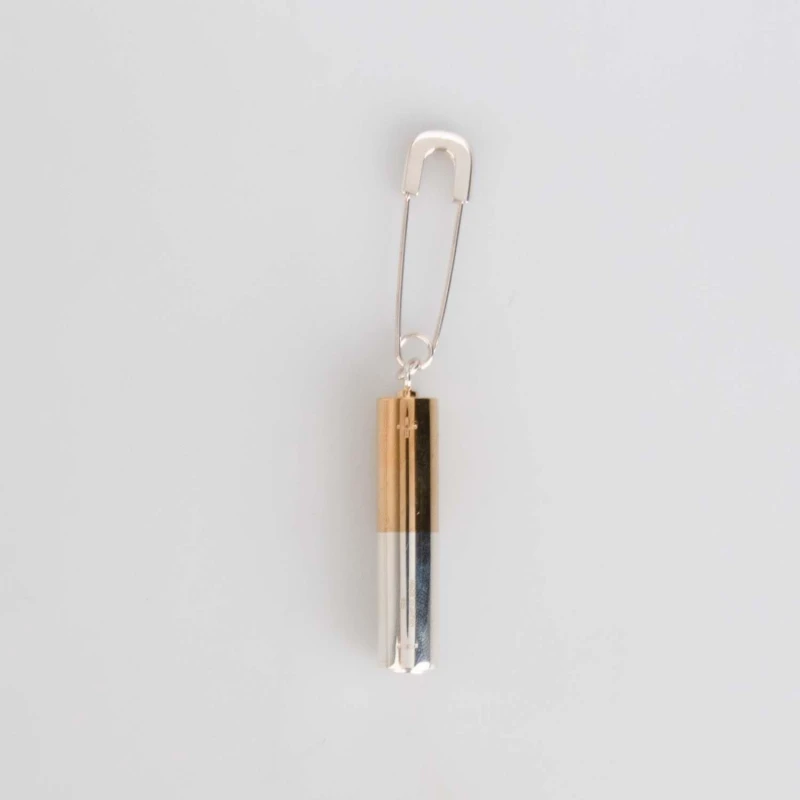 Image of Ambush Battery Charm Earrings - Silver Silver One Size