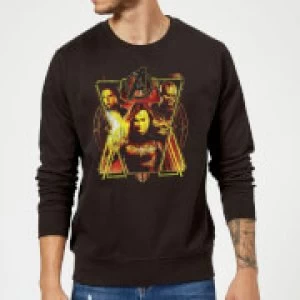 Image of Avengers Endgame Distressed Sunburst Sweatshirt - Black - XXL