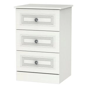 Image of Robert Dyas Loxley Ready Assembled 3-Drawer Bedside Table