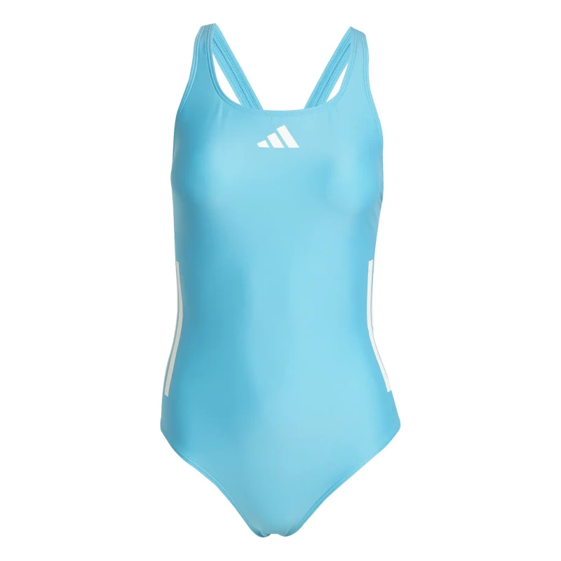 Image of Womens one Piece swimsuit with a back cutout adidas 3-Stripes Bleu Female 44