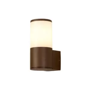 Image of Luminosa Lighting - Luminosa Kirkwood Outdoor Wall Lamp E27, IP54, Matt Brown, Opal