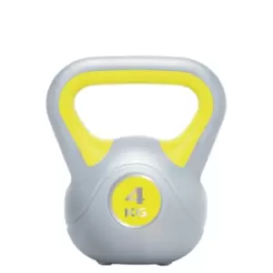 Image of Urban Fitness Vinyl Kettlebell 4kg - Yellow