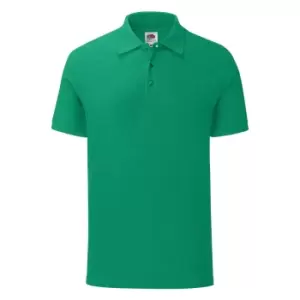 Image of Fruit Of The Loom Mens Iconic Pique Polo Shirt (L) (Heather Green)