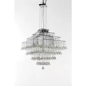 Image of Impex Parma 12 Light Chrome Ceiling Fitting