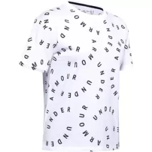 Image of Under Armour Logo Print T-Shirt - White