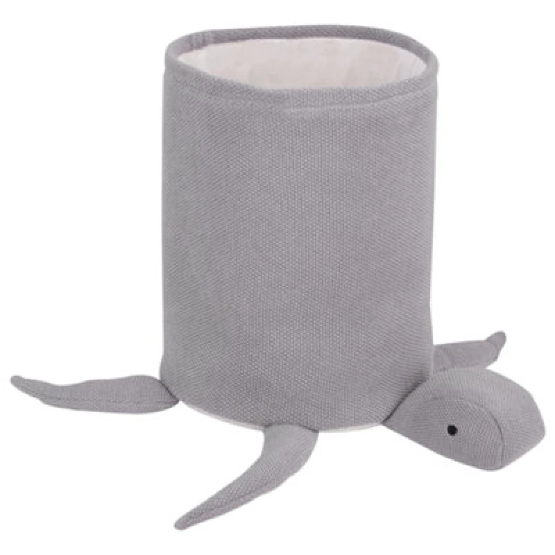 Image of Beliani Kids Basket Turtle Tanda Cotton Grey