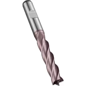Image of C295 25.00MM HSS-E Multi Flute Flatted Shank Long Series End Mill - TiCN Coated DIN 844L