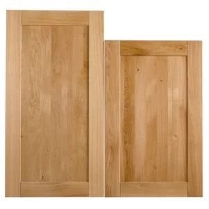 Image of Cooke Lewis Chesterton Solid Oak Tall larder door W600mm Set of 2