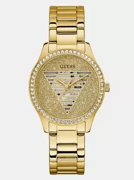 Image of Guess Analogue Watch With Triangle Logo Detail