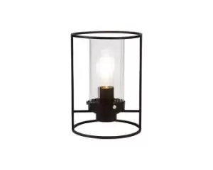 Image of Table Lamp, 1 Light E27, Black, Clear Glass