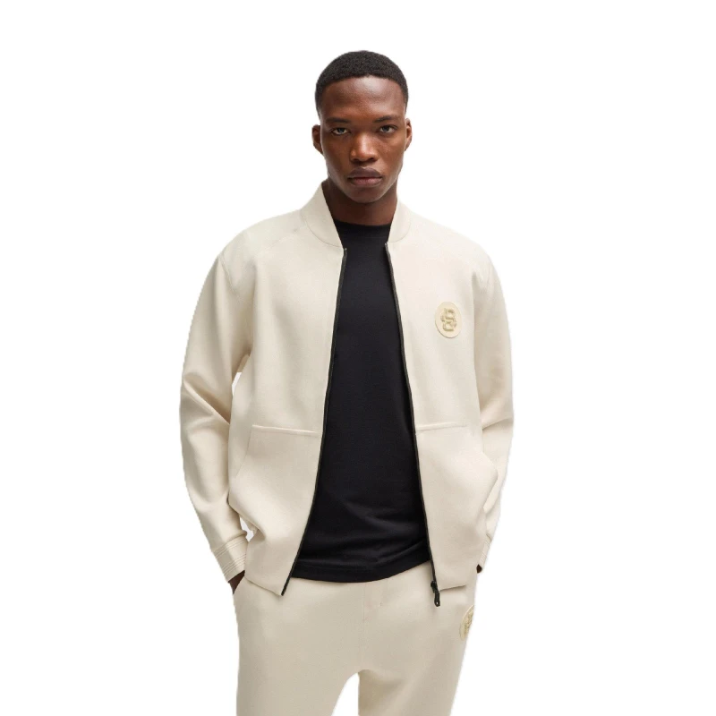 Image of Boss Mens Samoo Bb Short Sleeve Polo Shirt Open White male S