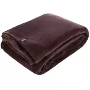 Image of Belledorm Heat Holders Luxury Fleece Blanket Hot Chocolate One