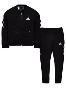 Image of Boys, adidas Youth XFG Tracksuit - Black/White, Size 5-6 Years
