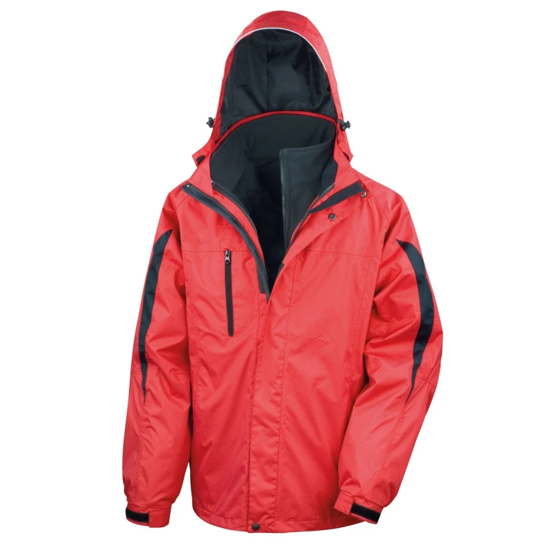 Image of Result Result Men 3 in 1 Travel Jacket in Red Size: Small Red S Male 5063470370467