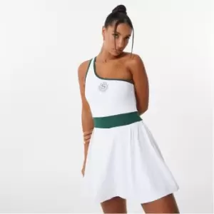 Image of Slazenger Sofia Richie One Shoulder Skort Dress - White