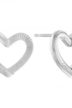 Image of Ladies CKJ Minimalistic Hearts Earrings 35000390