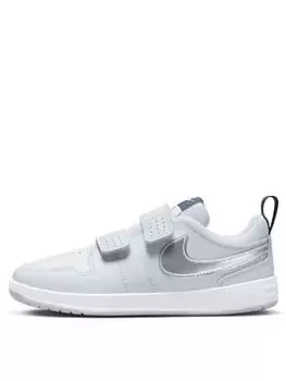 Image of Nike Pico Kids Girls Trainers - Grey/Purple , Grey/Purple, Size 10