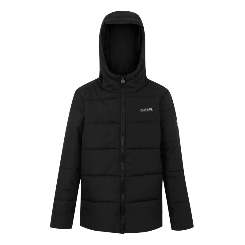 Image of Child Puffer jacket Regatta Halkner Noir Unisex 9/10 ans