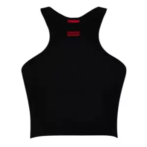 Image of Hugo Danola Crop Tank Top - Black