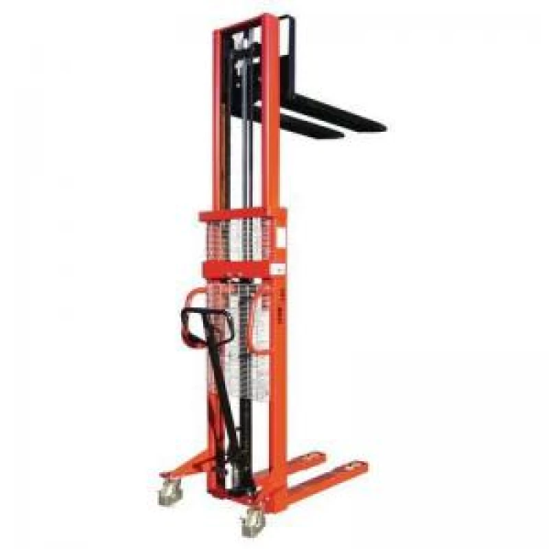 Image of ESE Direct Heavy Duty Manual Pallet Stacker - 1000kg capacity - Hydraulic hand pump lift -2500mm Lift Height - Supplied with EU Conformity note KI/100