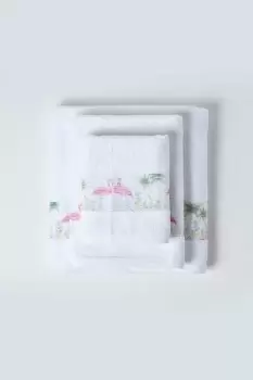 Image of White Flamingo Towel