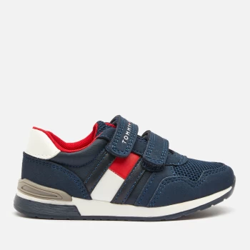 Image of Tommy Hilfiger Toddlers Low Cut Velcro Sneaker - Blue - UK 10 Kids