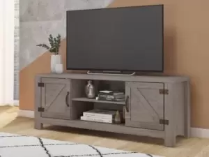 Image of Seconique Zurich Grey Wood Grain 2 Door TV Cabinet