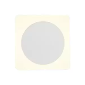 Image of Magnetic Base Wall Lamp, 12W LED 3000K 498lm, 15cm Round 19cm Square Centre, Sand White, Acrylic Frosted Diffuser - Luminosa Lighting