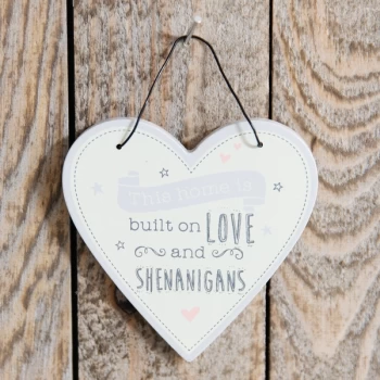 Image of Love Life Heart Plaque - Home is Built on Love