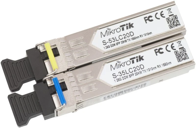Image of Mikrotik S-3553LC20D network transceiver module 1250 Mbps SFP