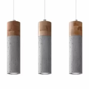 Image of Sollux Pendant Lamp Zane 3 Grey
