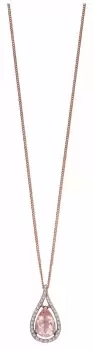 Image of Elements Gold GP2164P 9k Rose Gold Morganite Teardrop Jewellery