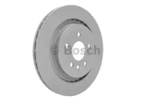 Image of Bosch 0986479398 Rear Axle Vented Brake Disc Set Replaces