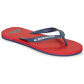 Image of Quiksilver MOLOKAI mens Flip flops / Sandals (Shoes) in Red,7,8,9,10,11,12,13