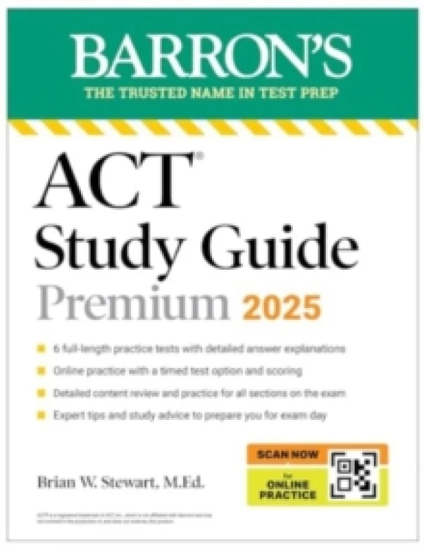 Image of ACT Study Guide Premium, 2025: 6 Practice Tests + Comprehensive Review + Online Practice Paperback / softback