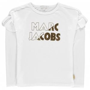 Image of Marc Jacobs Children Girls Logo Print T Shirt - White 10B