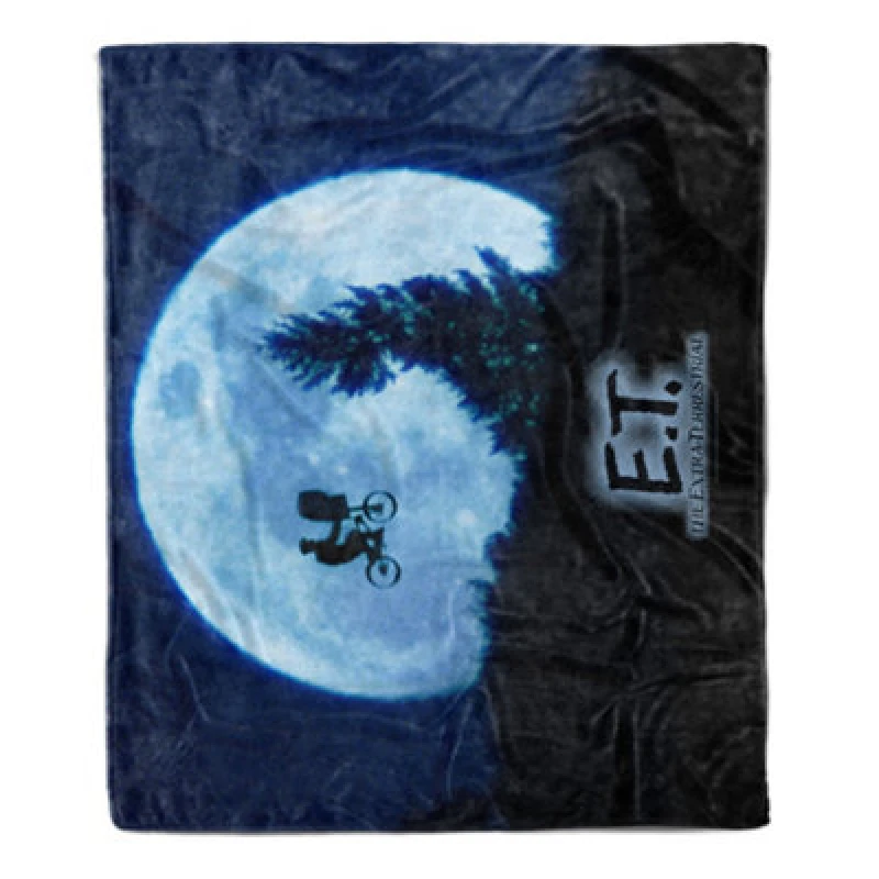 Image of E.T. the Extra-Terrestrial Moon Cycle Fleece Blanket - M