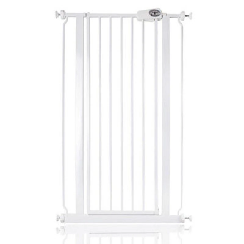 Image of Bettacare Child And Pet Gate Narrow, 68.5Cm - 75Cm, White, Extra Tall Gate 104Cm In Height, Narrow Pressure Fit Stair Gate