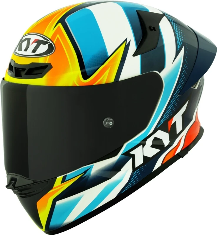 Image of KYT TT-Revo Tati Replica Helmet, blue-orange, Size S for Men