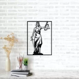 Image of Symbol of Justice Black Decorative Metal Wall Accessory