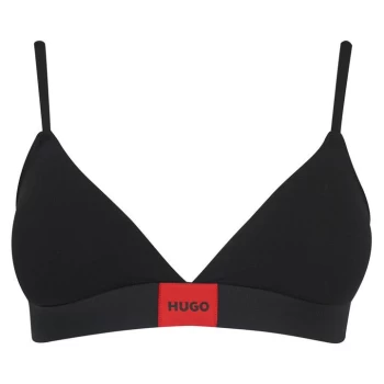 Image of Hugo Stretch Cotton Triangle Bra - Black