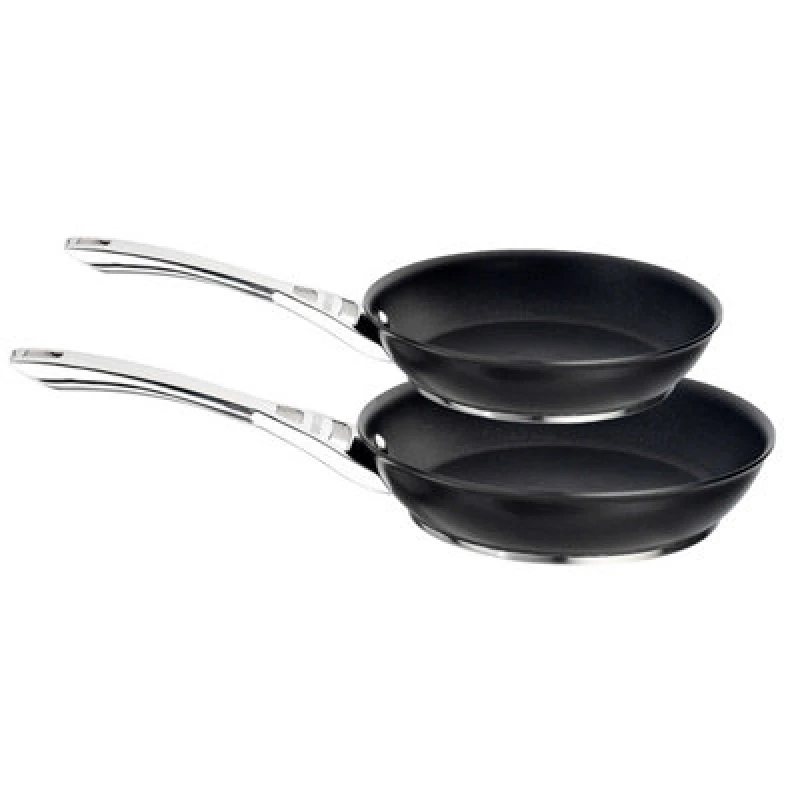 Image of Circulon Black 'Infinite' Hard Anodised Aluminium Fry Pan Twin Pack - 24 & 30cm Black