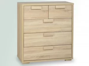 Image of Seconique Cambourne Light Sonoma Oak 32 Chest of Drawers Flat Packed