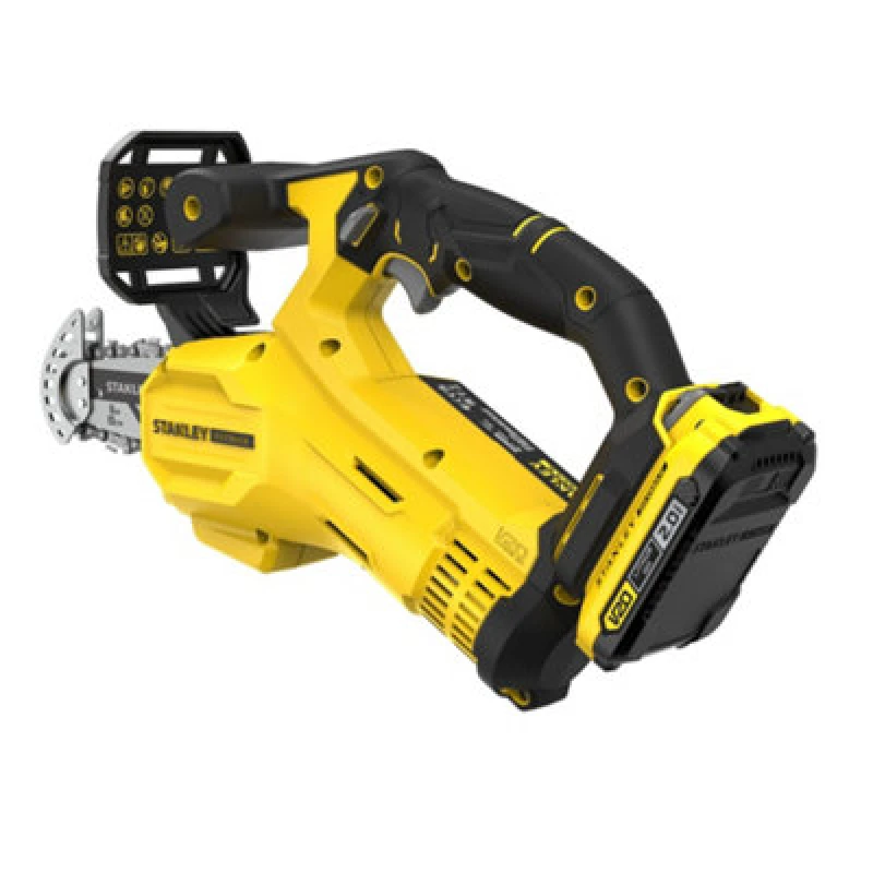 Image of Stanley Fatmax V20 SFMCPS415 18v Cordless Mini Pruning Chainsaw 150mm SFMCPS415D1 Batteries: 1 x 2ah Li-ion