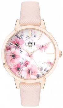 Image of Limit Womens Secret Garden Pink&White Floral Dial Pink Watch